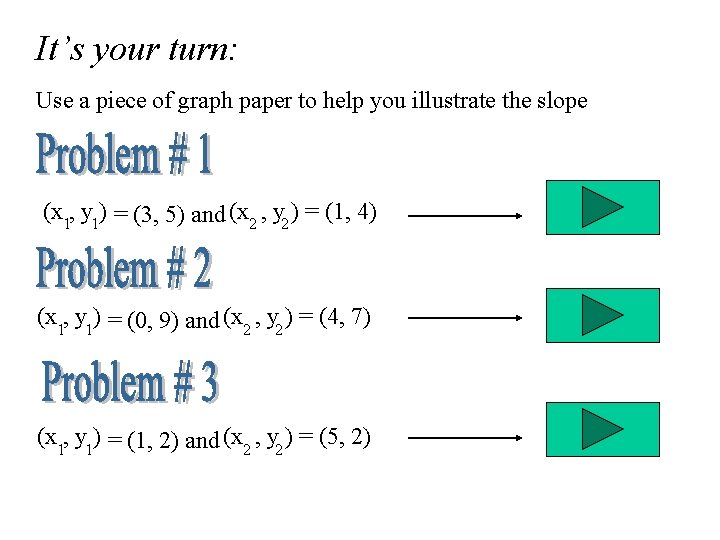 It’s your turn: Use a piece of graph paper to help you illustrate the