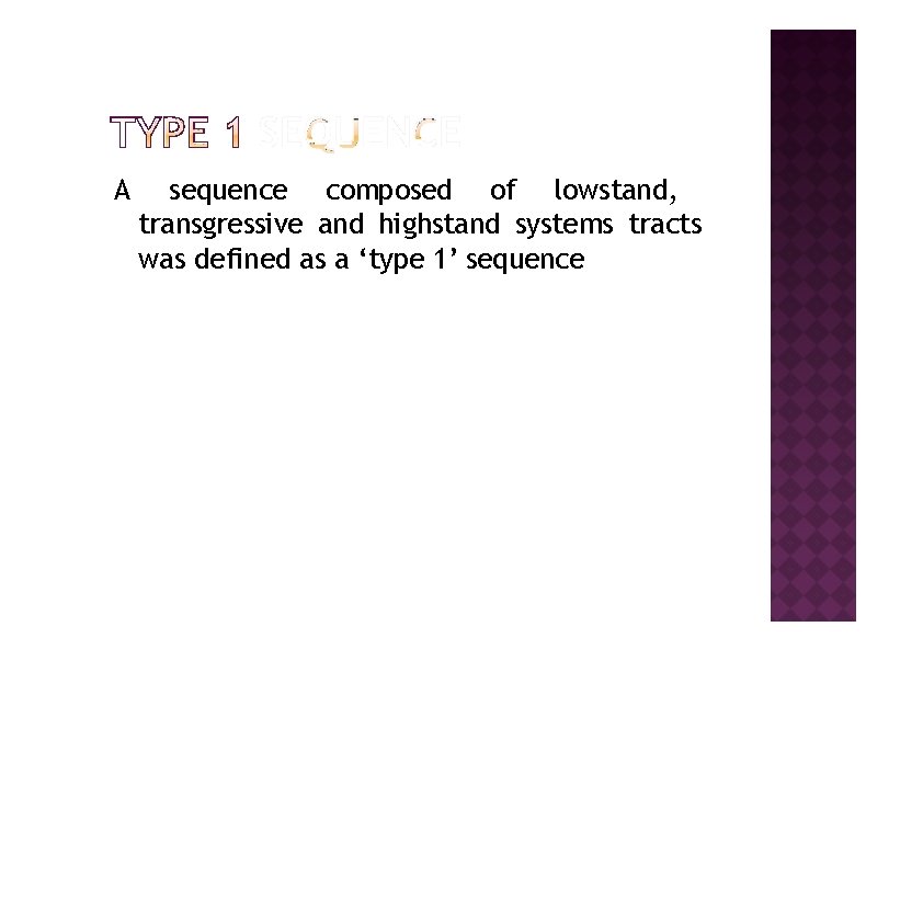 A sequence composed of lowstand, transgressive and highstand systems tracts was defined as a