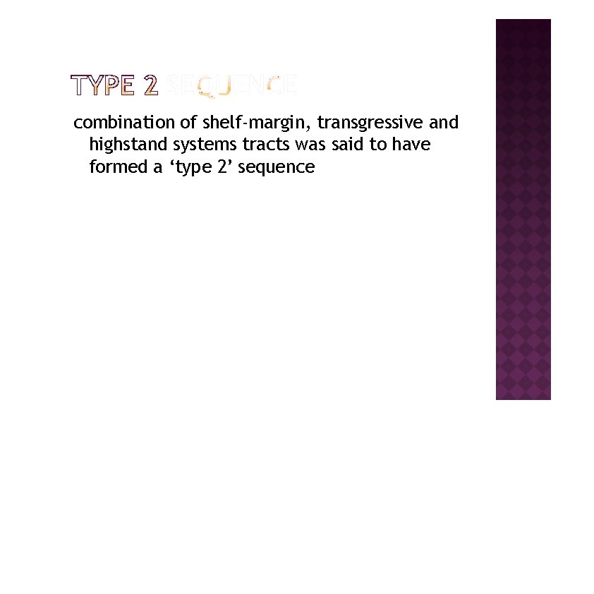 combination of shelf-margin, transgressive and highstand systems tracts was said to have formed a