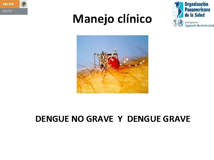 Manejo clínico DENGUE NO GRAVE Y DENGUE GRAVE 