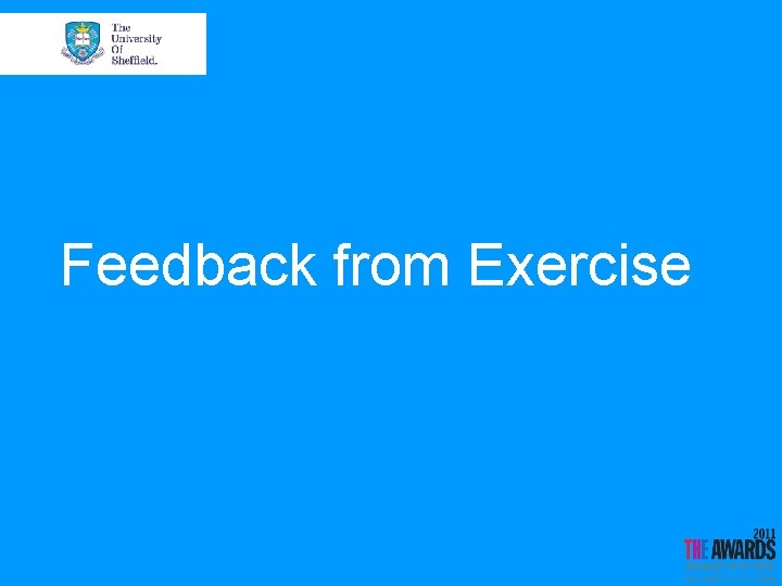 Feedback from Exercise 