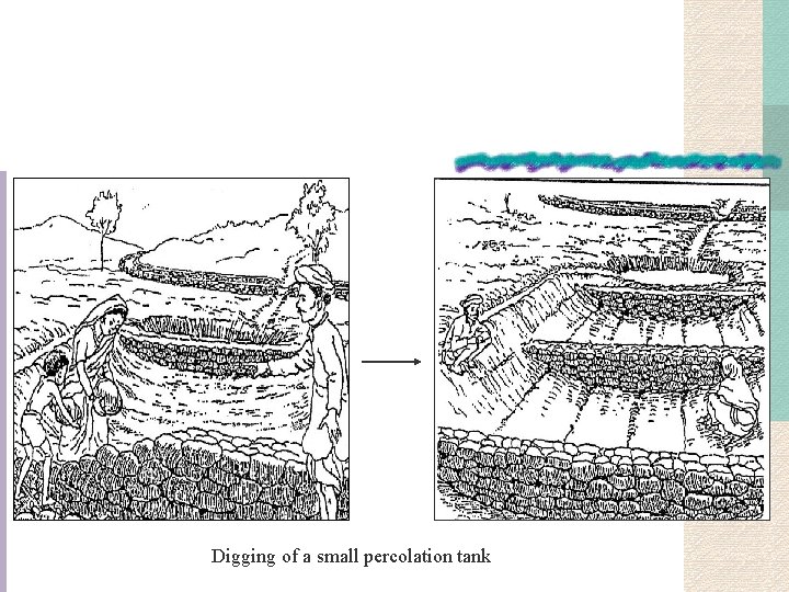 Digging of a small percolation tank 