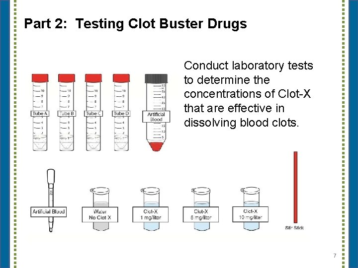 Part 2: Testing Clot Buster Drugs Conduct laboratory tests to determine the concentrations of