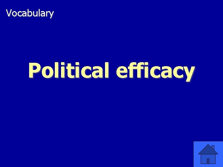 Vocabulary Political efficacy 