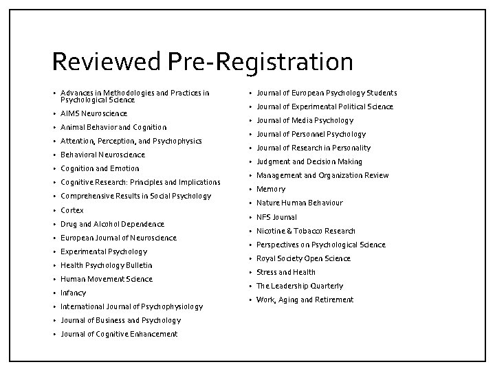 Reviewed Pre-Registration • Advances in Methodologies and Practices in Psychological Science • AIMS Neuroscience
