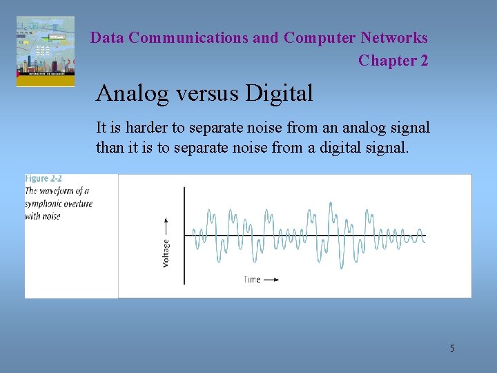 Data Communications and Computer Networks Chapter 2 Analog versus Digital It is harder to