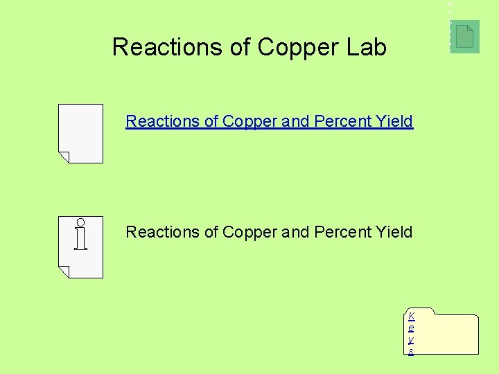 w e r P o i n t Reactions of Copper Lab Reactions of