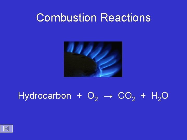 Combustion Reactions Hydrocarbon + O 2 → CO 2 + H 2 O 
