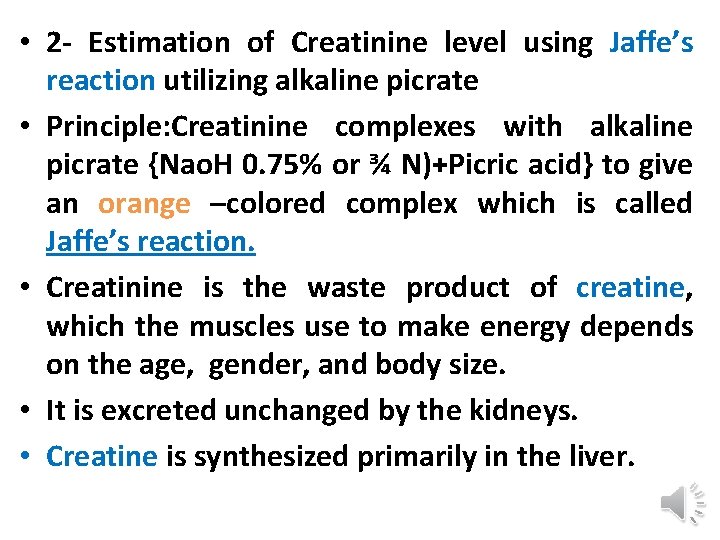 Kidney function tests 1 Estimation of blood urea