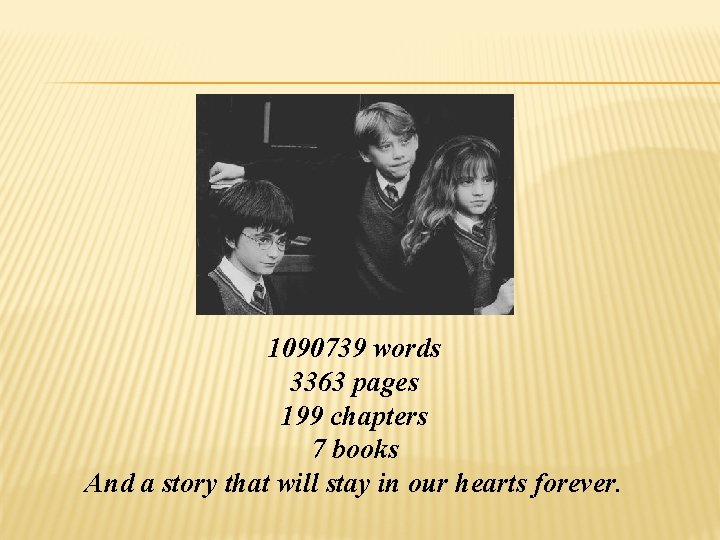 1090739 words 3363 pages 199 chapters 7 books And a story that will stay