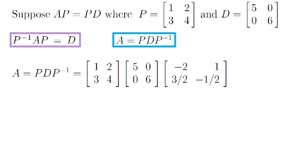 Diagonalization Revisted Fig from knotplot com Isabel K