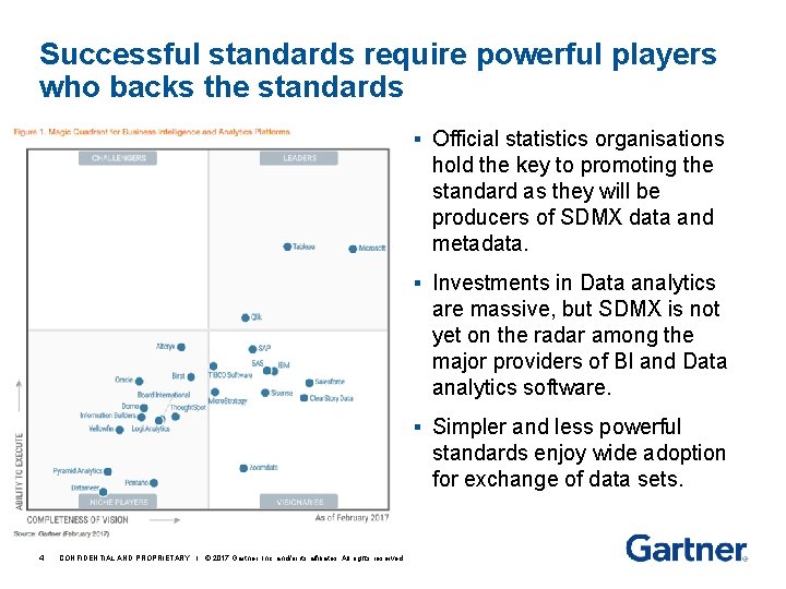 Successful standards require powerful players who backs the standards § Official statistics organisations hold