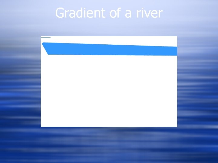 Gradient of a river 
