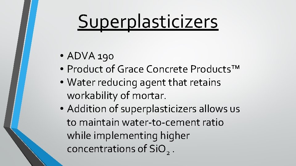 Superplasticizers • ADVA 190 • Product of Grace Concrete Products™ • Water reducing agent