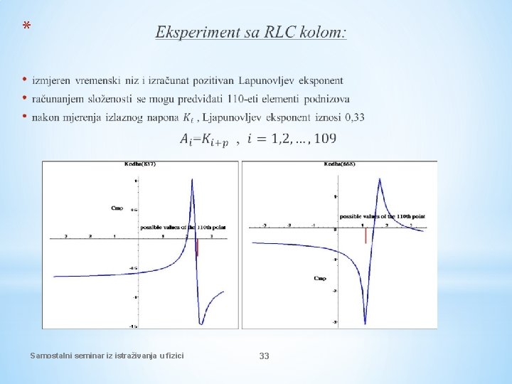 * Samostalni seminar iz istraživanja u fizici 33 