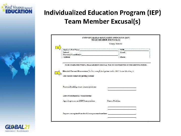 Individualized Education Program (IEP) Team Member Excusal(s) 