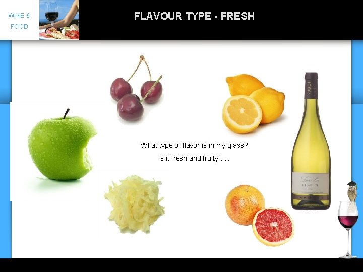 WINE & FLAVOUR TYPE - FRESH FOOD What type of flavor is in my