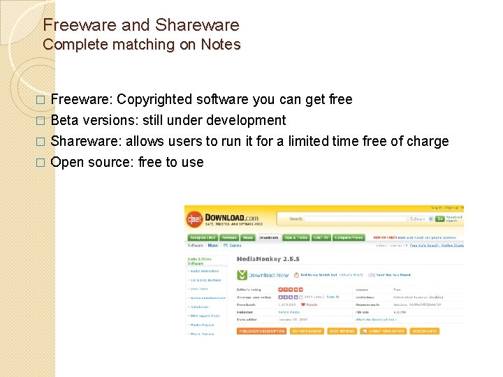 Freeware and Shareware Complete matching on Notes Freeware: Copyrighted software you can get free Freeware and Shareware Complete matching on Notes Freeware: Copyrighted software you can get free