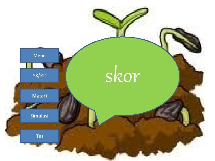 Menu SK/KD Materi Simulasi Tes skor 