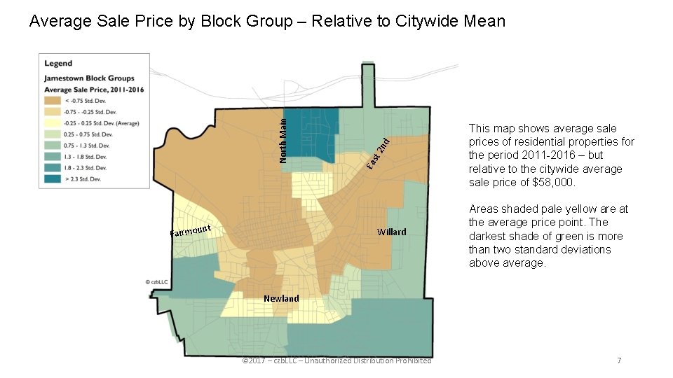 nt Fairmou d 2 n st Ea North Main Average Sale Price by Block