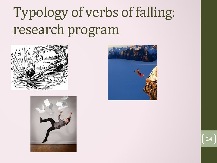 Typology of verbs of falling: research program 24 