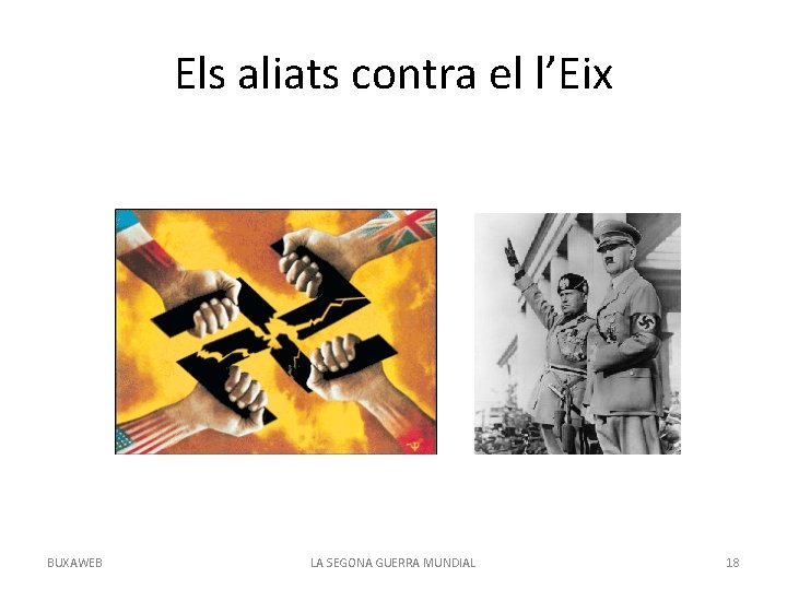 Els aliats contra el l’Eix BUXAWEB LA SEGONA GUERRA MUNDIAL 18 