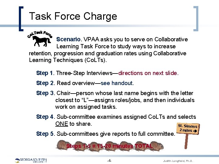 Task Force Charge Scenario. VPAA asks you to serve on Collaborative Learning Task Force