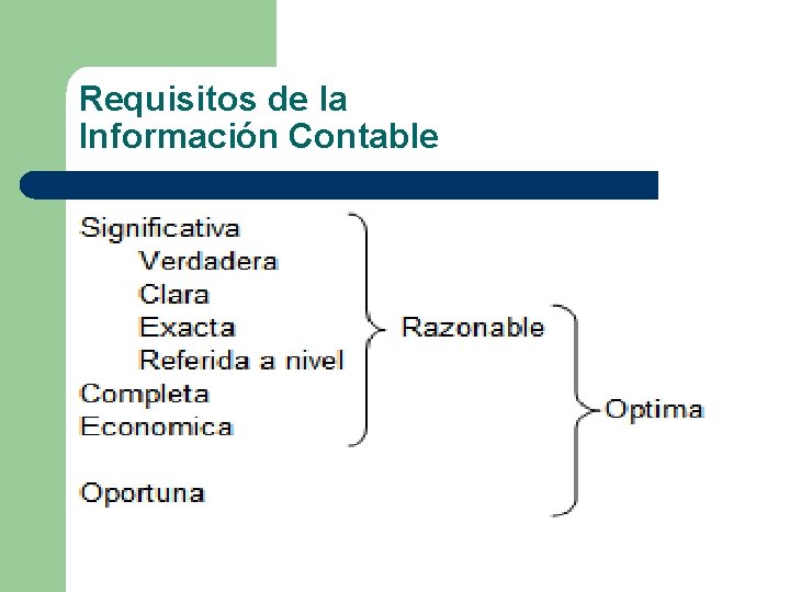 Requisitos de la Información Contable 