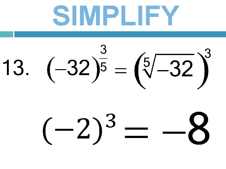 SIMPLIFY 