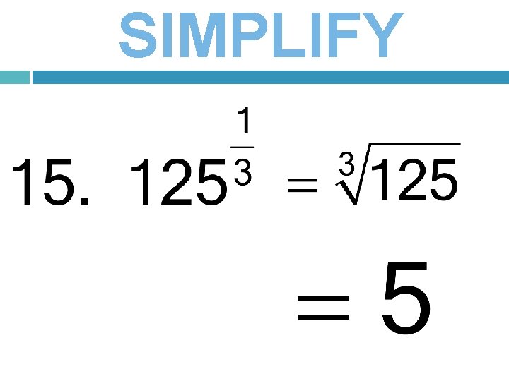 SIMPLIFY 