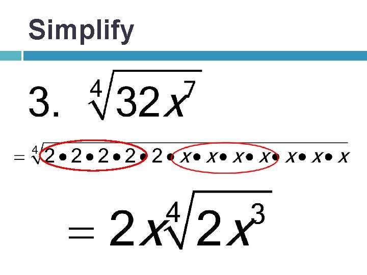 Simplify 