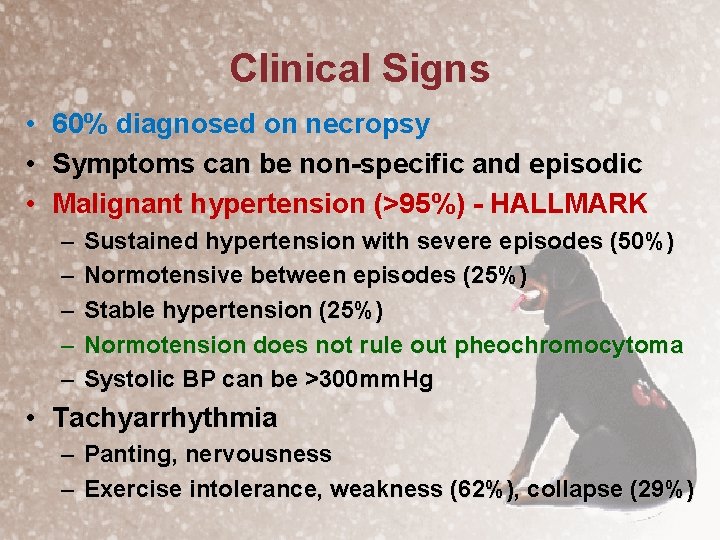 Clinical Signs • 60% diagnosed on necropsy • Symptoms can be non-specific and episodic