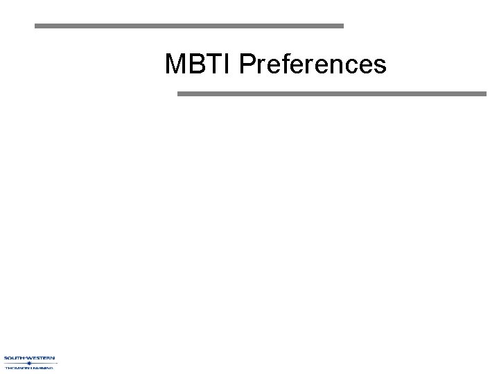 MBTI Preferences 