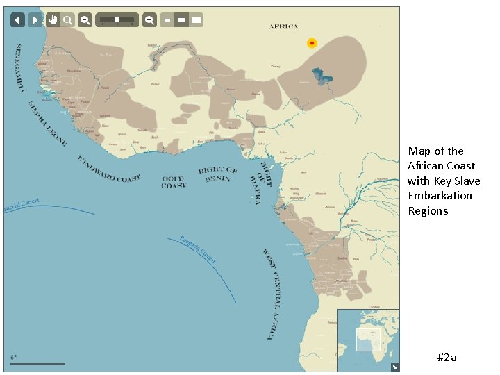 Map of the African Coast with Key Slave Embarkation Regions #2 a 