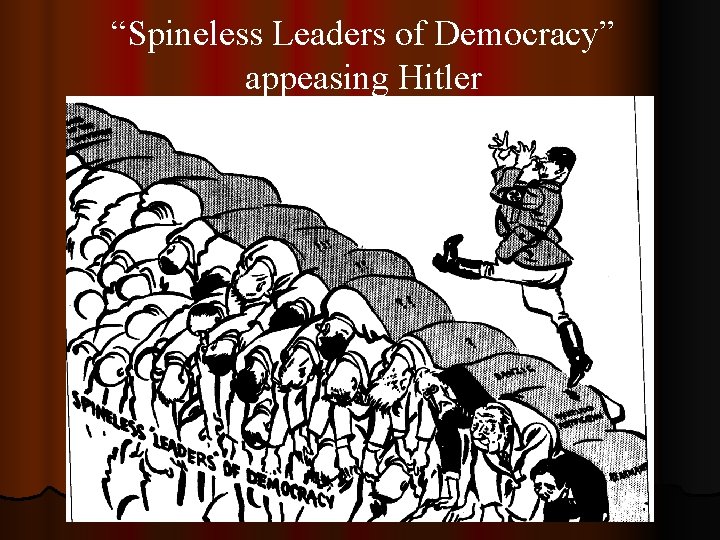 “Spineless Leaders of Democracy” appeasing Hitler 
