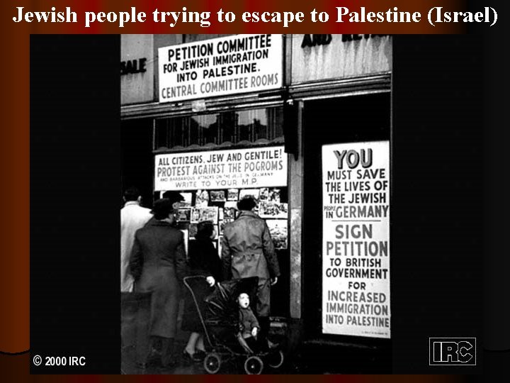 Jewish people trying to escape to Palestine (Israel) 174 Jews to Israel 