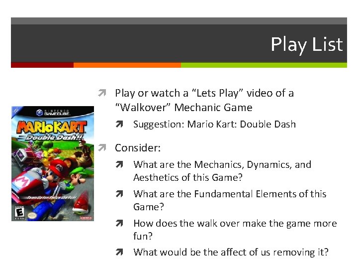 Play List Play or watch a “Lets Play” video of a “Walkover” Mechanic Game Play List Play or watch a “Lets Play” video of a “Walkover” Mechanic Game