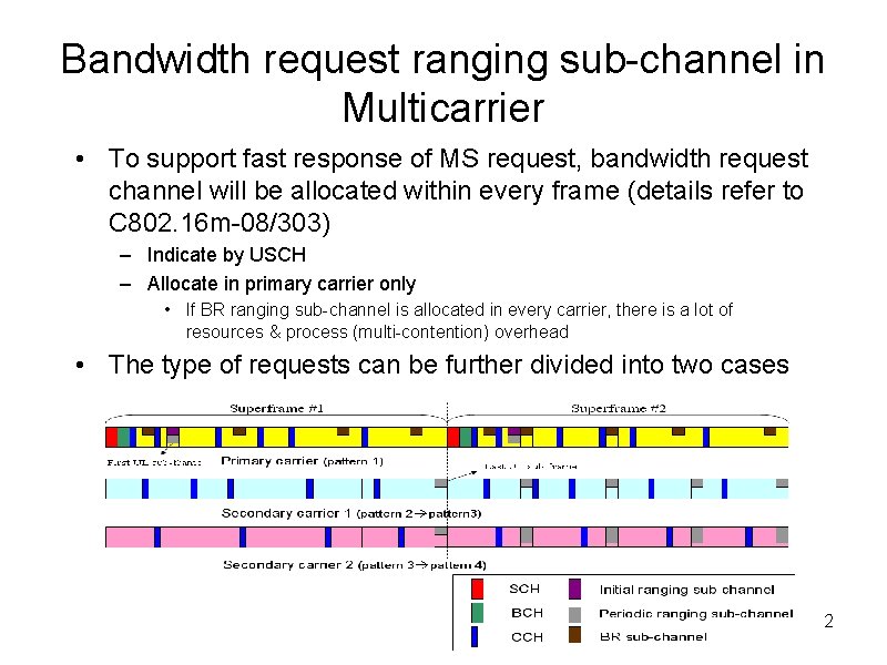 Proposal for Multicarrier Bandwidth Request Control Mechanism IEEE