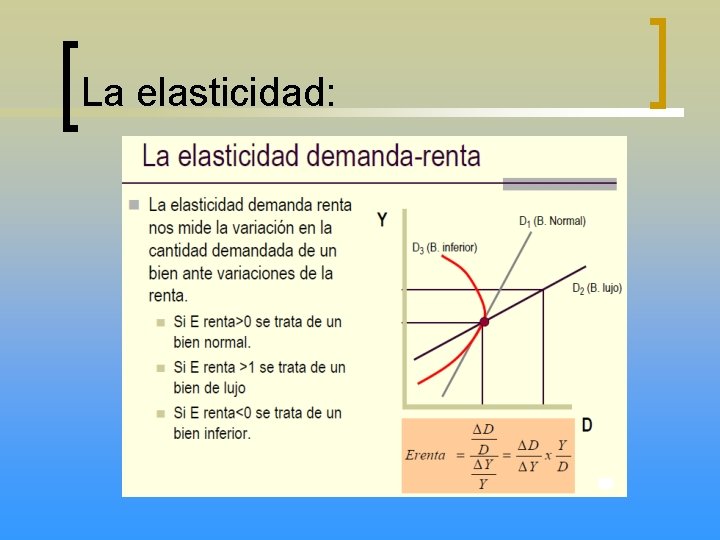 La elasticidad: 