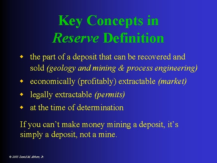 Key Concepts in Reserve Definition w the part of a deposit that can be