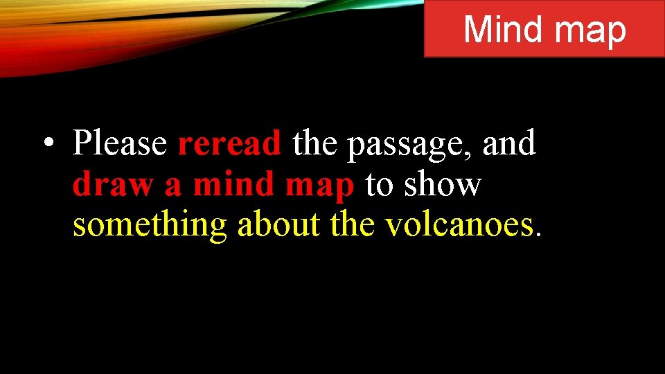Mind map • Please reread the passage, and draw a mind map to show
