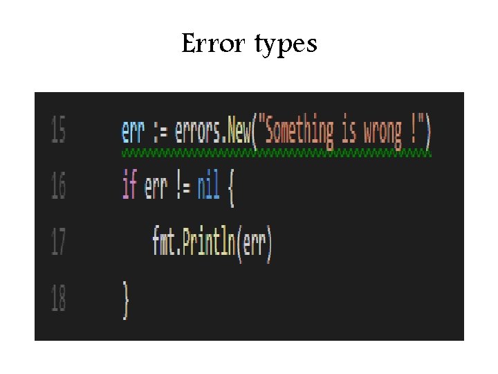 Error types 