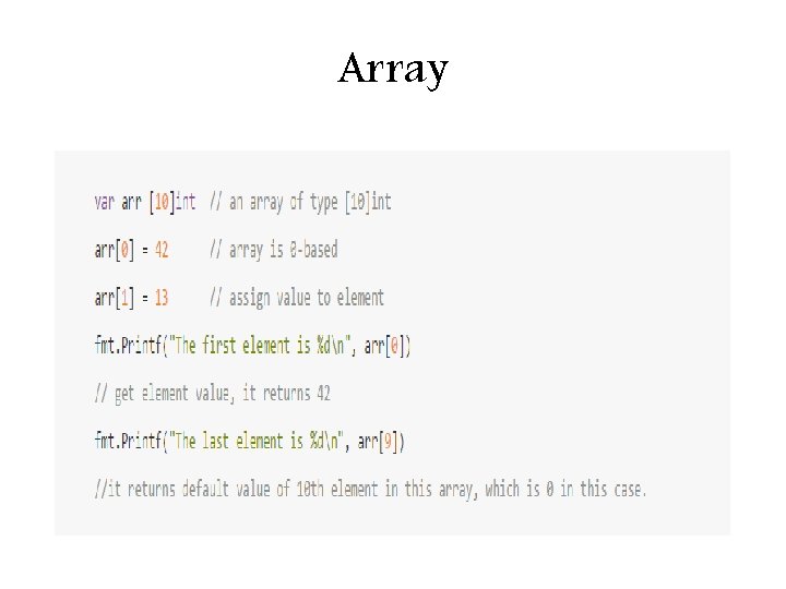 Array 