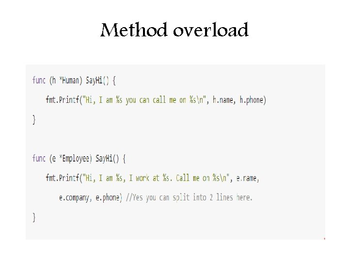 Method overload 