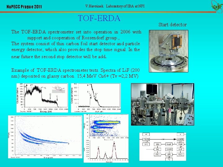 Nu. PECC Prague 2011 V. Havránek Laboratory of IBA at NPI TOF-ERDA The TOF-ERDA