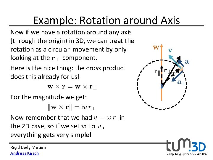 Example: Rotation around Axis Now if we have a rotation around any axis (through