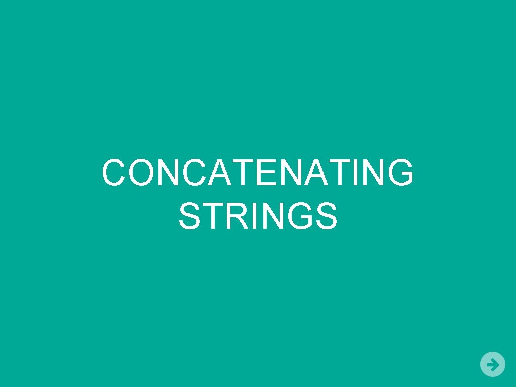 CONCATENATING STRINGS 