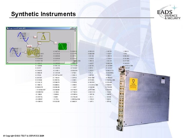 Synthetic Instruments 0. 0 -0. 580187 0. 806531 0. 552474 -1. 48153 1. 20912