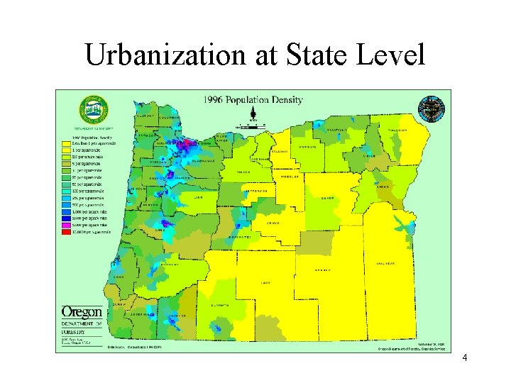 Urbanization at State Level 4 