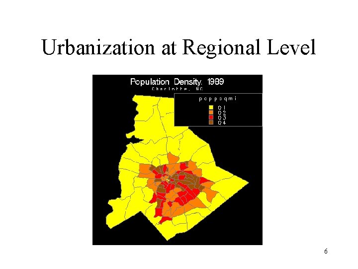 Urbanization at Regional Level 6 